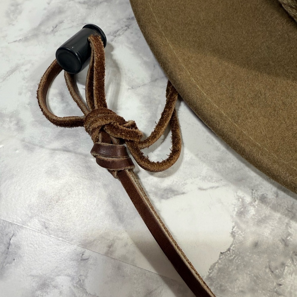Wide Brim Stetson style wool fedora Hat with Rope Band made in USA sz small - Picture 4 of 8